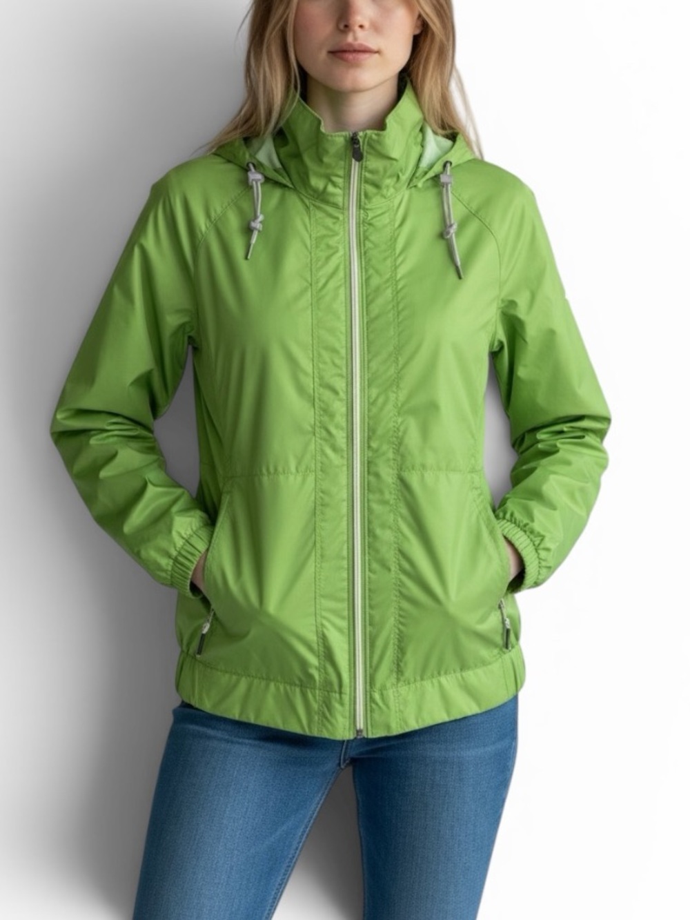 Columbia Omni Shield Green Full Zip Long Sleeve Jacket Size M